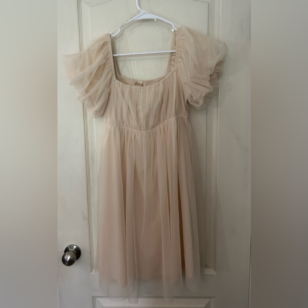 Listicle Boho Puff Sleeve Dress
